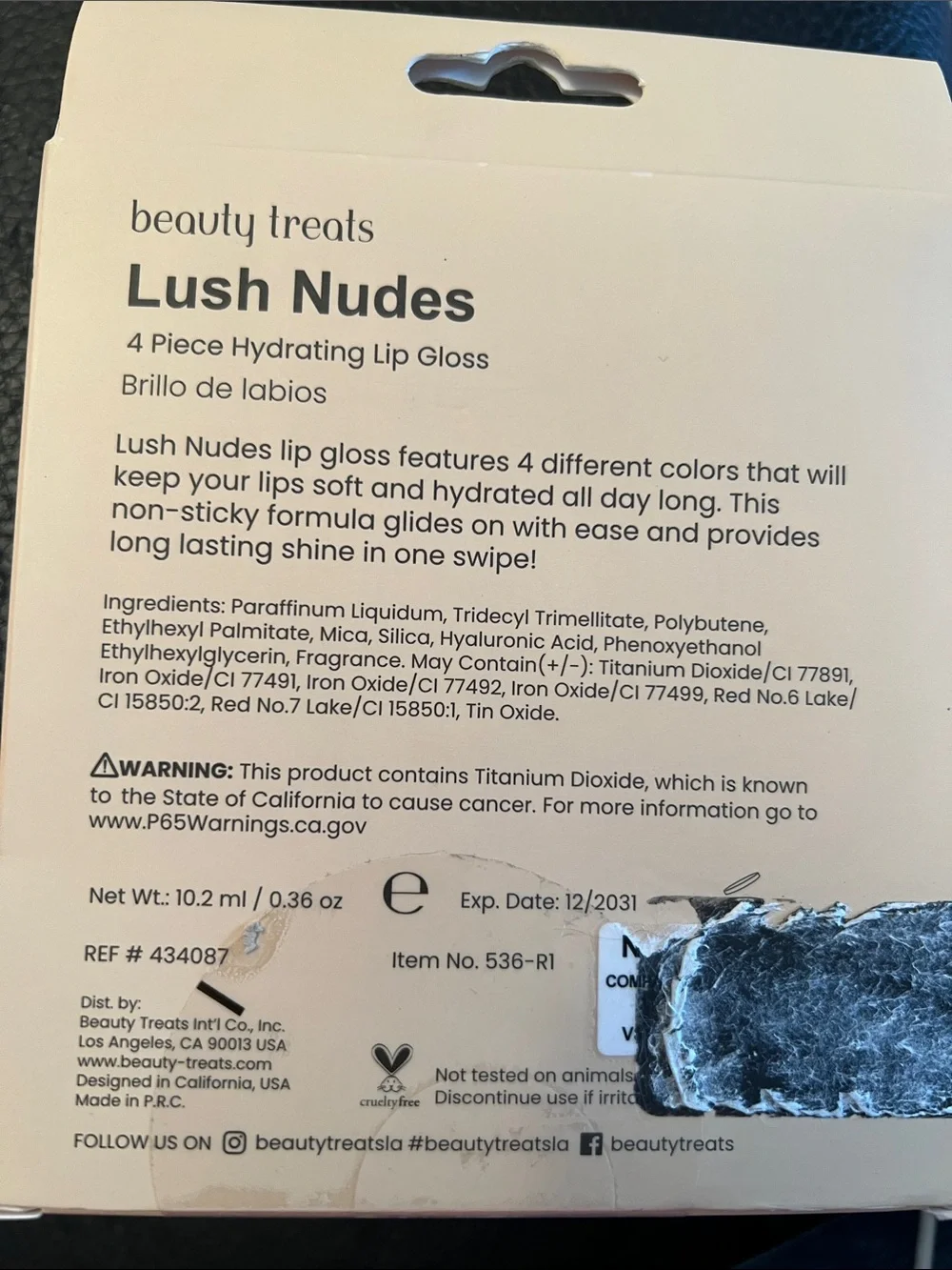 BEAUTY TREATS Lush Nudes 4-Piece Hydrating Lip Gloss Set - Pink & Brown Shades